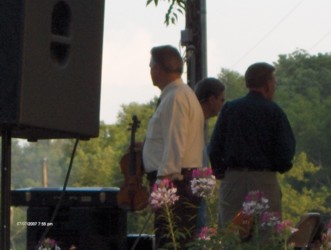 Bro. Jerry with Tina Miller's fiddle